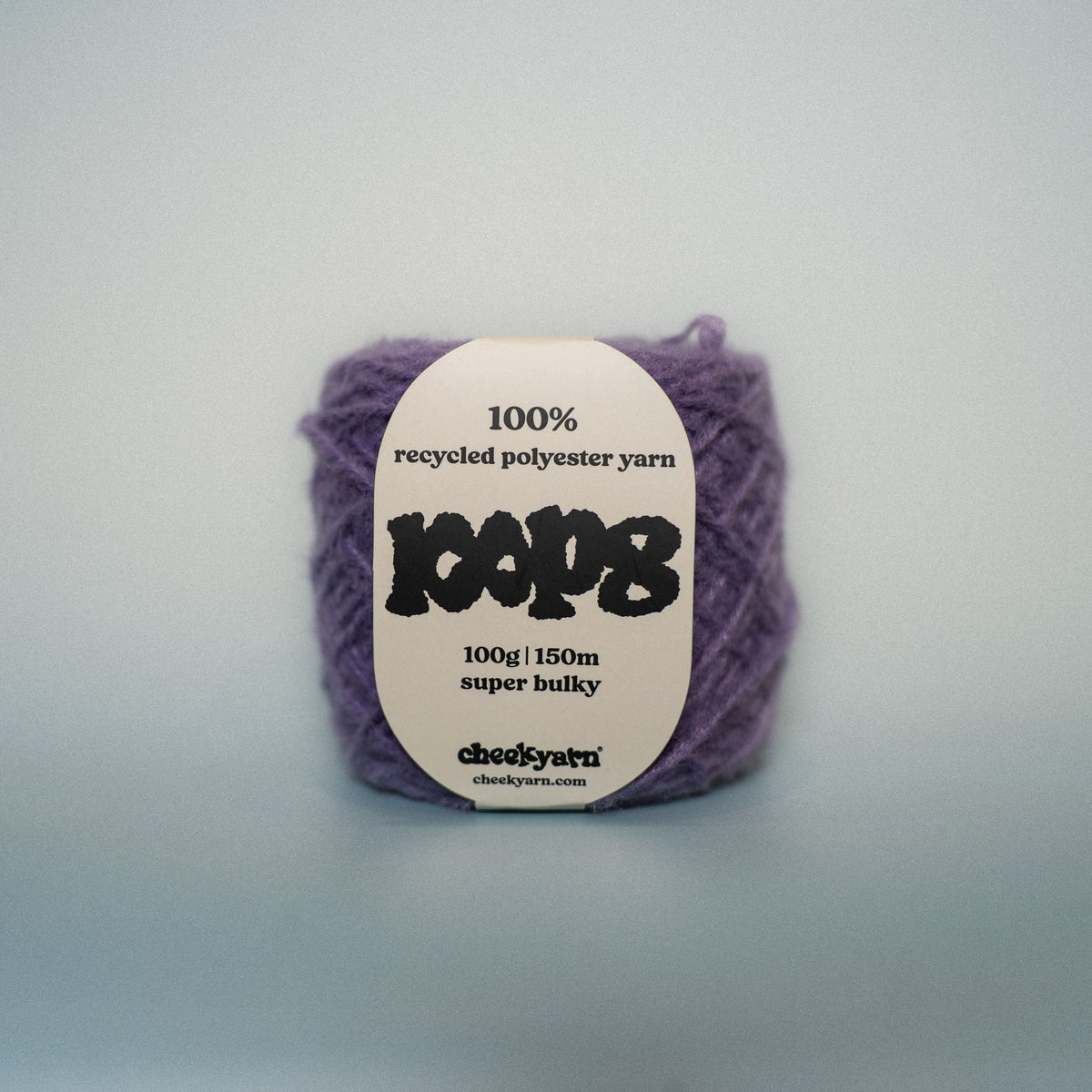 loop 8 recycled yarn in purples