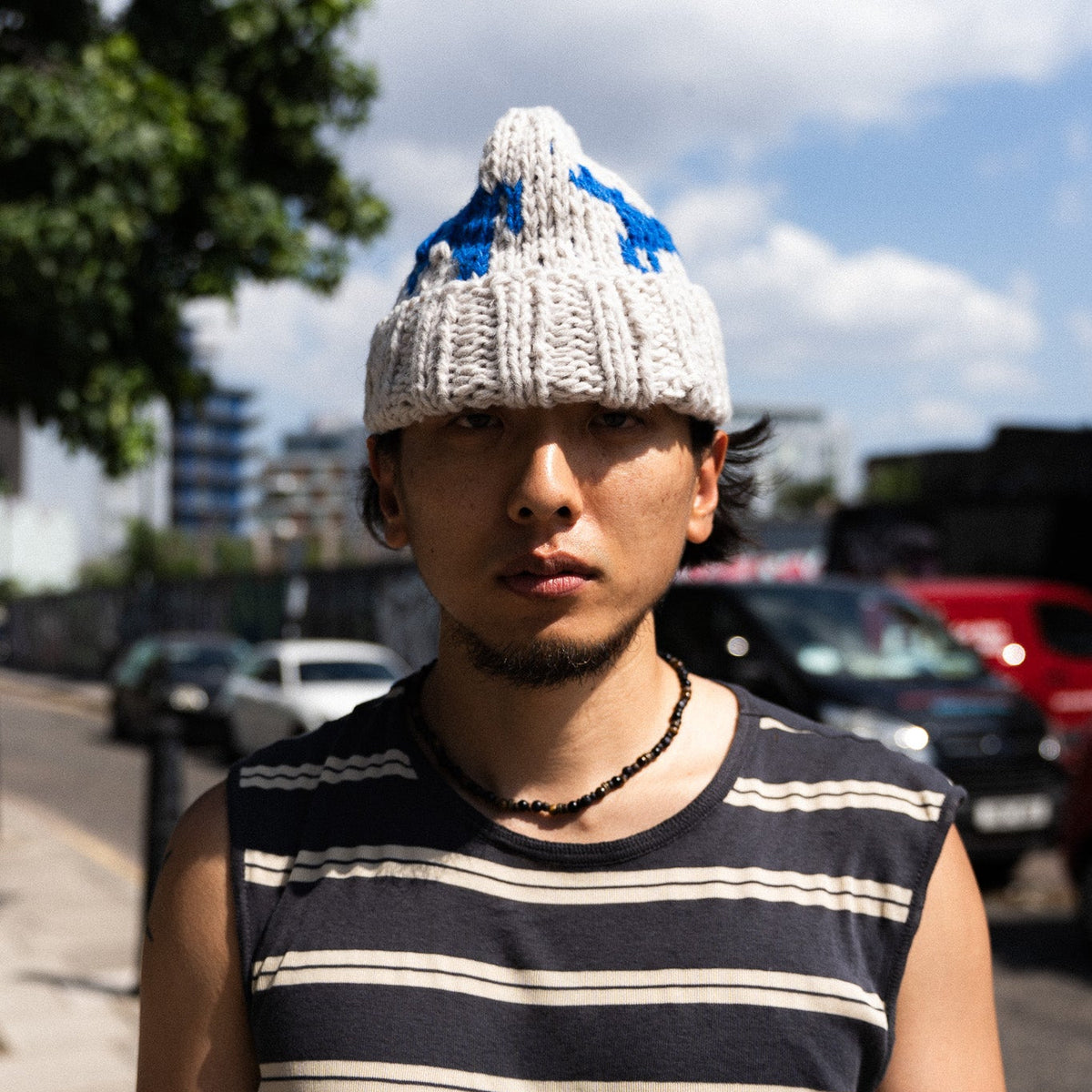ennis beanie - horse & stripes set