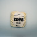 oyster belly super chunky recycled yarn, 100g ball of loop 8 by cheekyarn