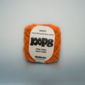 pumpkin panic super chunky recycled yarn, 100g ball of loop 8 by cheekyarn