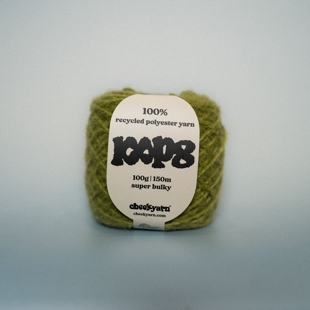 rotten apple super chunky recycled yarn, 100g ball of loop 8 by cheekyarn