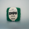 spinach kick super chunky recycled yarn, 100g ball of loop 8 by cheekyarn