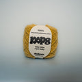 chip shop gold super chunky recycled yarn, 100g ball of loop 8 by cheekyarn