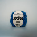 bus seat blue super chunky recycled yarn, 100g ball of loop 8 by cheekyarn