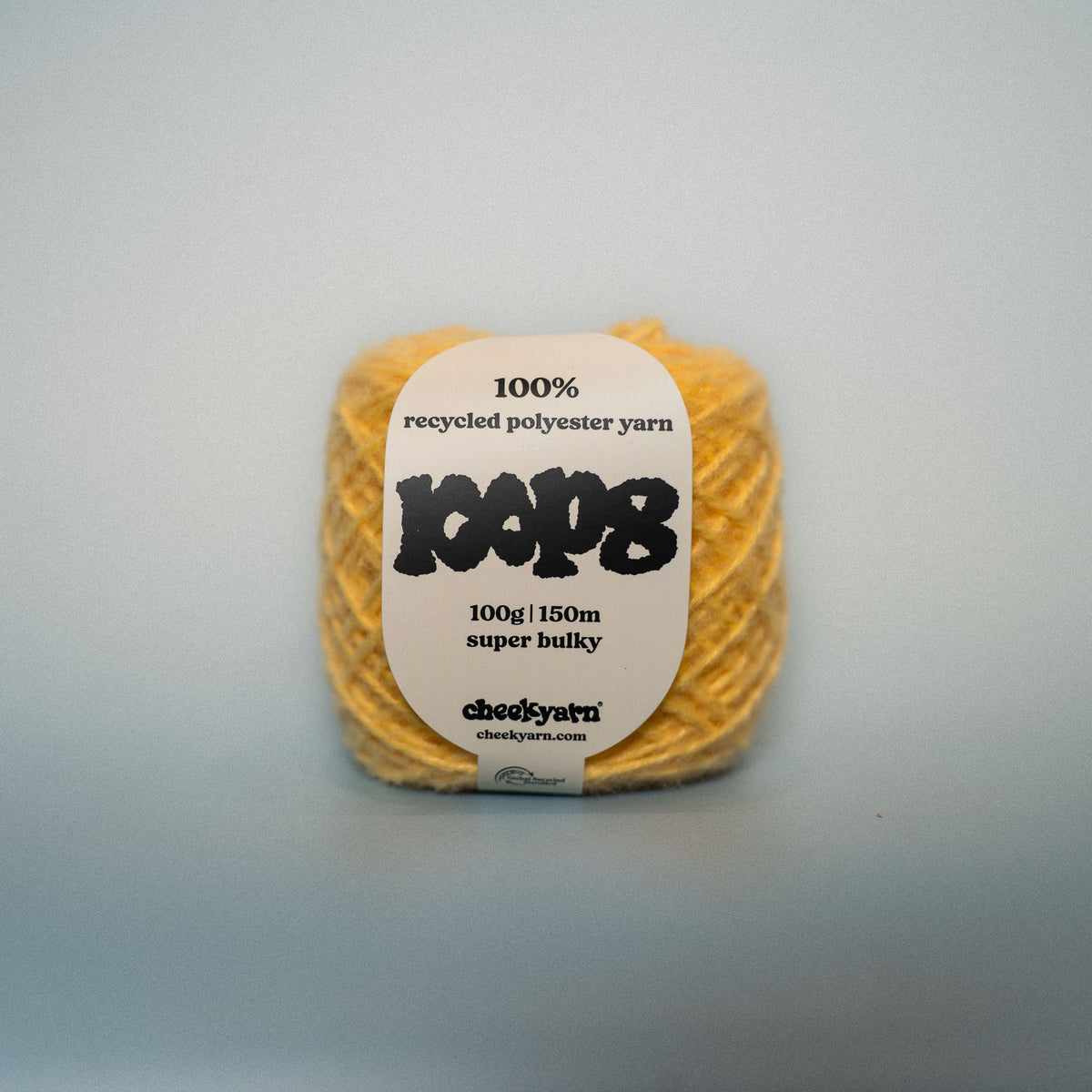 dough belly super chunky recycled yarn, 100g ball of loop 8 by cheekyarn