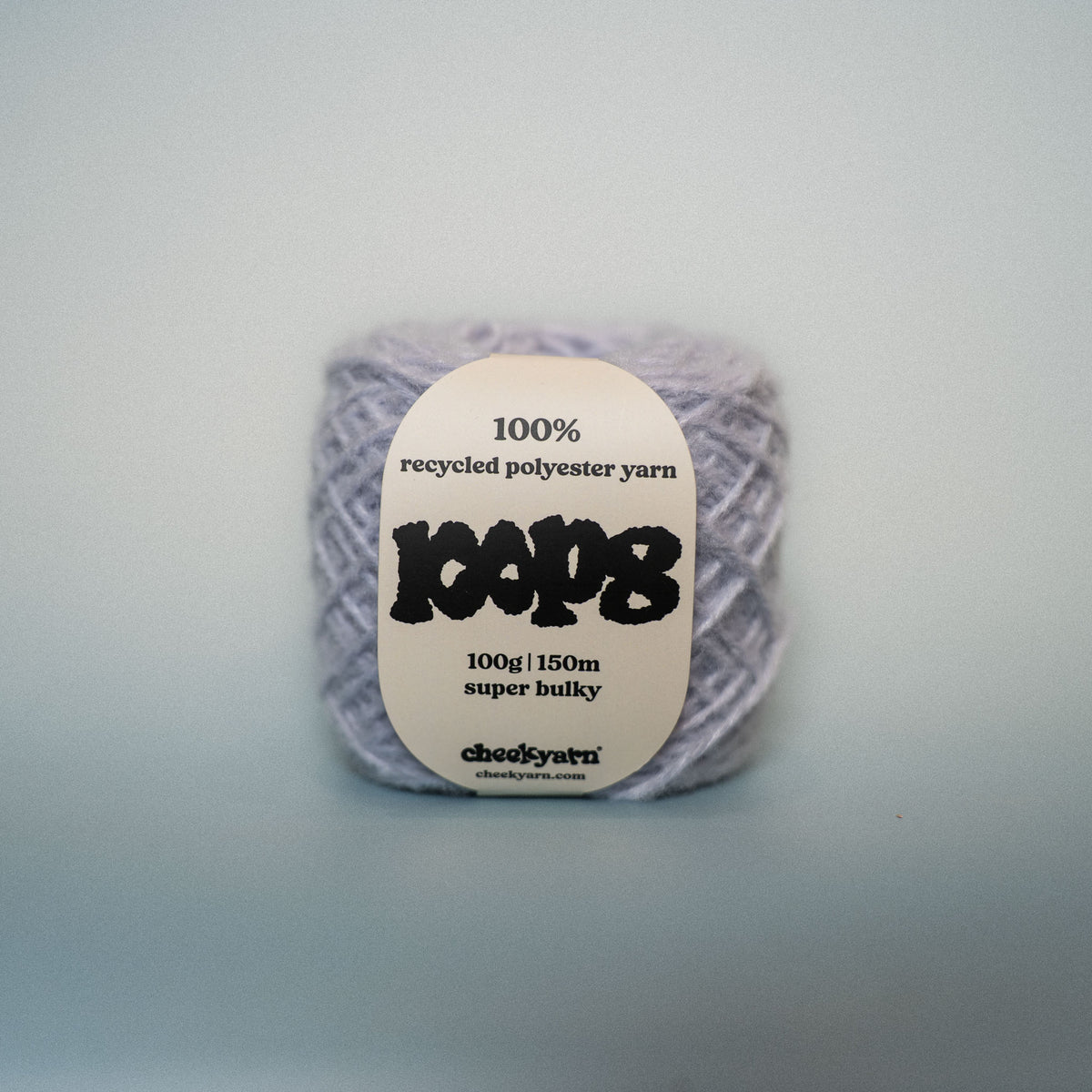 ghost tights super chunky recycled yarn, 100g ball of loop 8 by cheekyarn