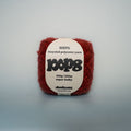 bus lane red super chunky recycled yarn, 100g ball of loop 8 by cheekyarn
