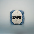 blue bruise super chunky recycled yarn, 100g ball of loop 8 by cheekyarn
