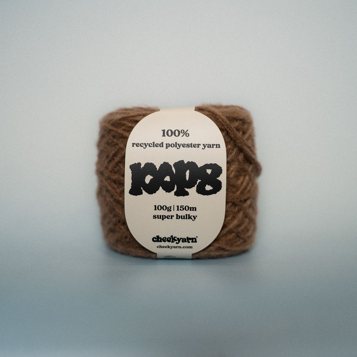 sausage dog super chunky recycled yarn, 100g ball of loop 8 by cheekyarn