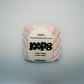 hangover lilac super chunky recycled yarn, 100g ball of loop 8 by cheekyarn