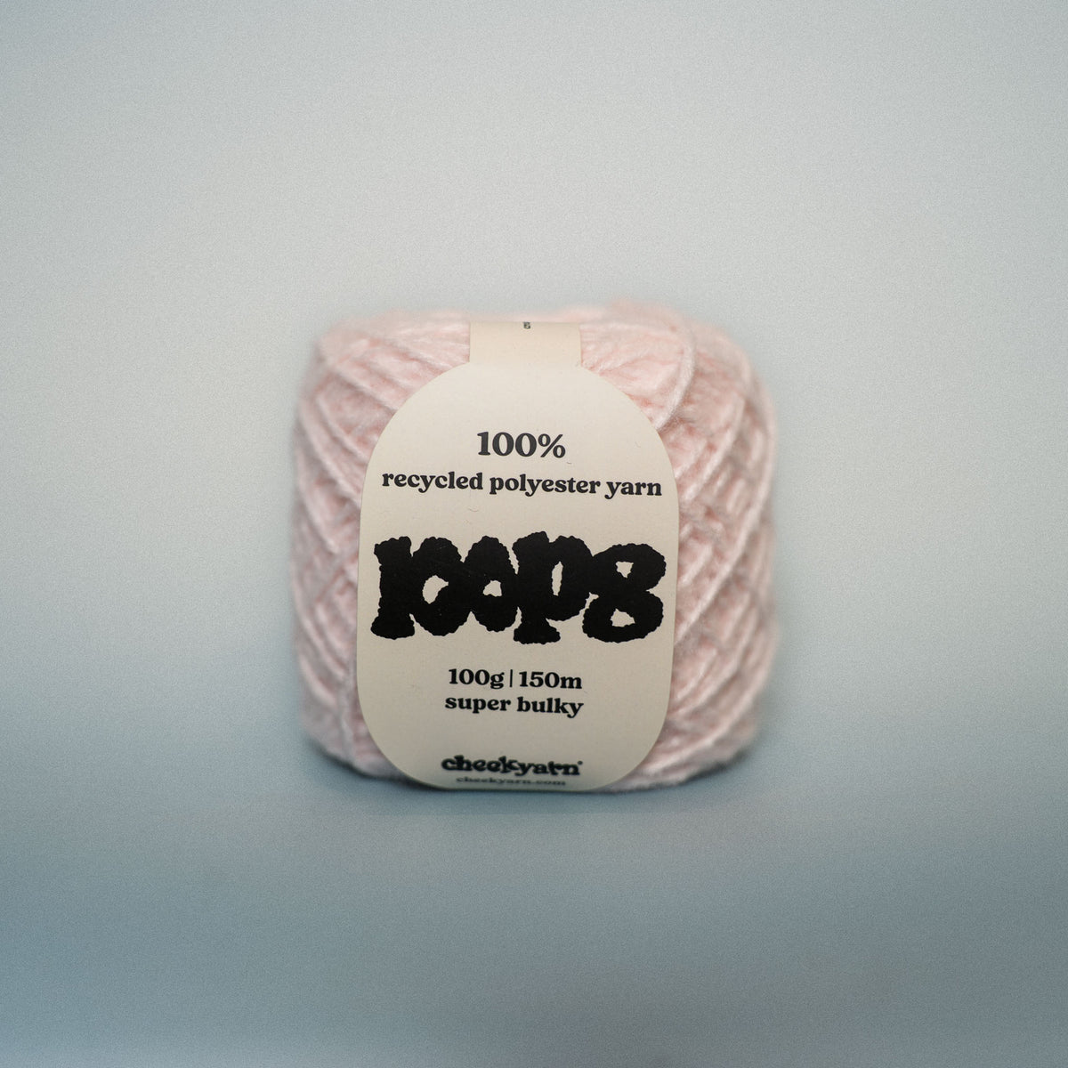 hangover lilac super chunky recycled yarn, 100g ball of loop 8 by cheekyarn