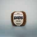 builder’s tea super chunky recycled yarn, 100g ball of loop 8 by cheekyarn